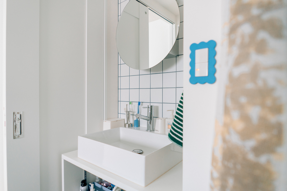 タイルの洗面台,fujitacaリノベーション,阿部 哲さん