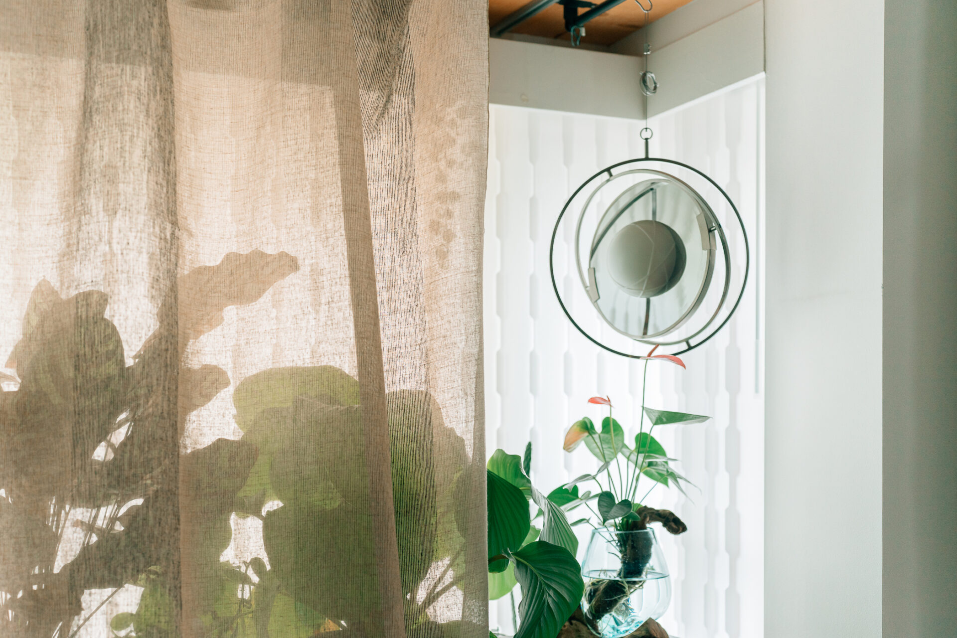 メルシー、レースカーテン、ieno textile