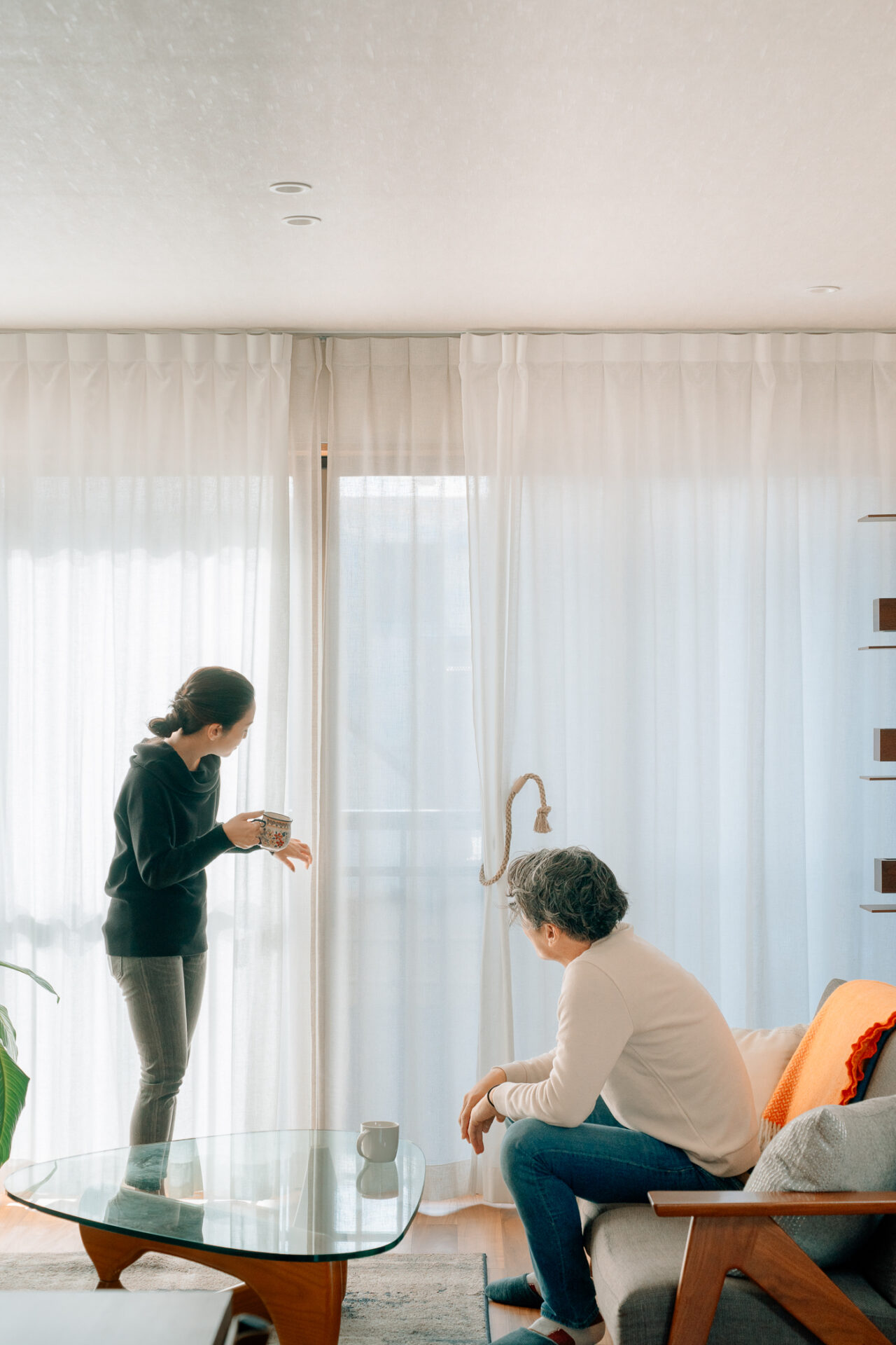 リバーススタイル、カーテン、ieno textile、空画、楢原弘志