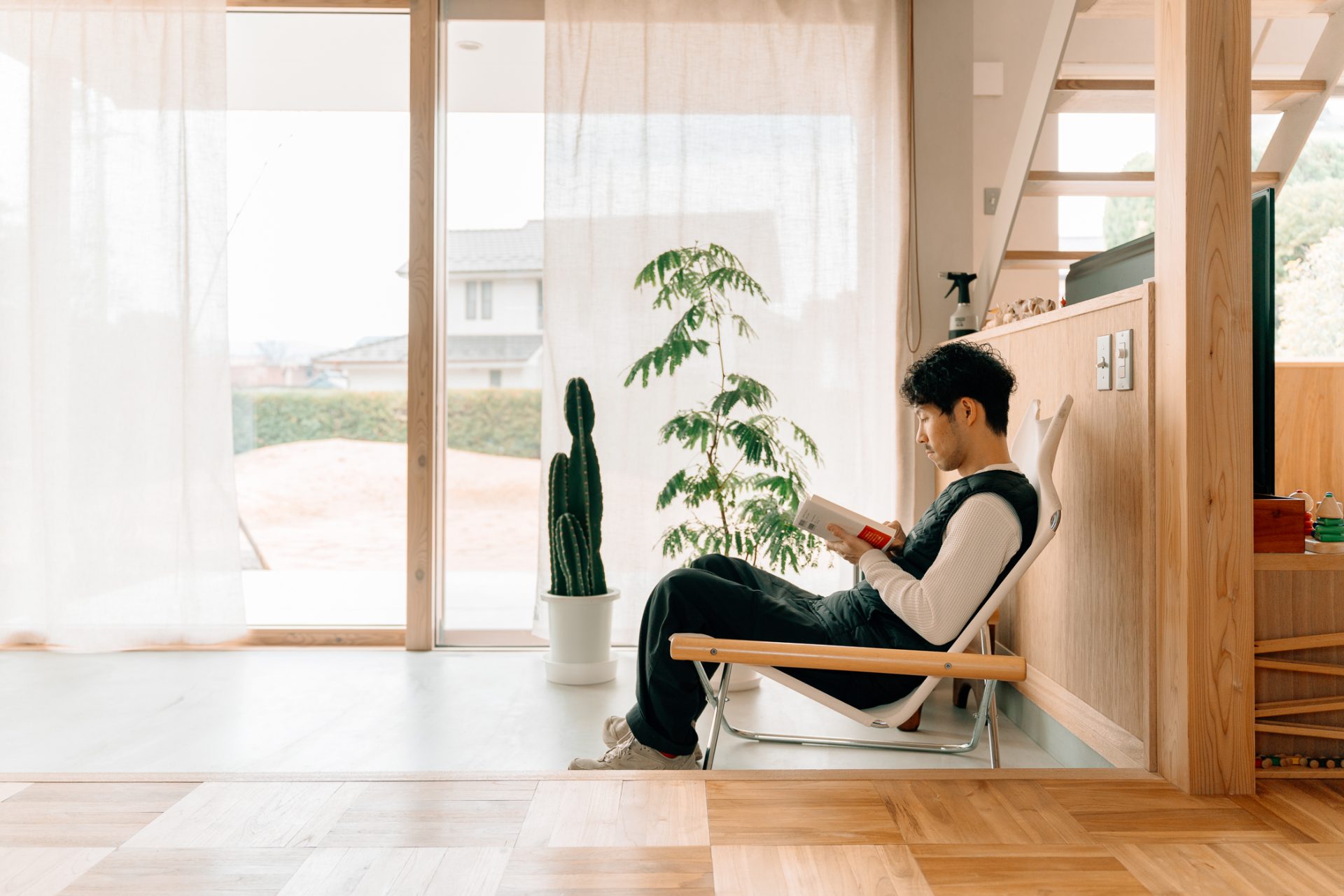 ieno textile,THIME,マルチクロスカーテン,土間のある家