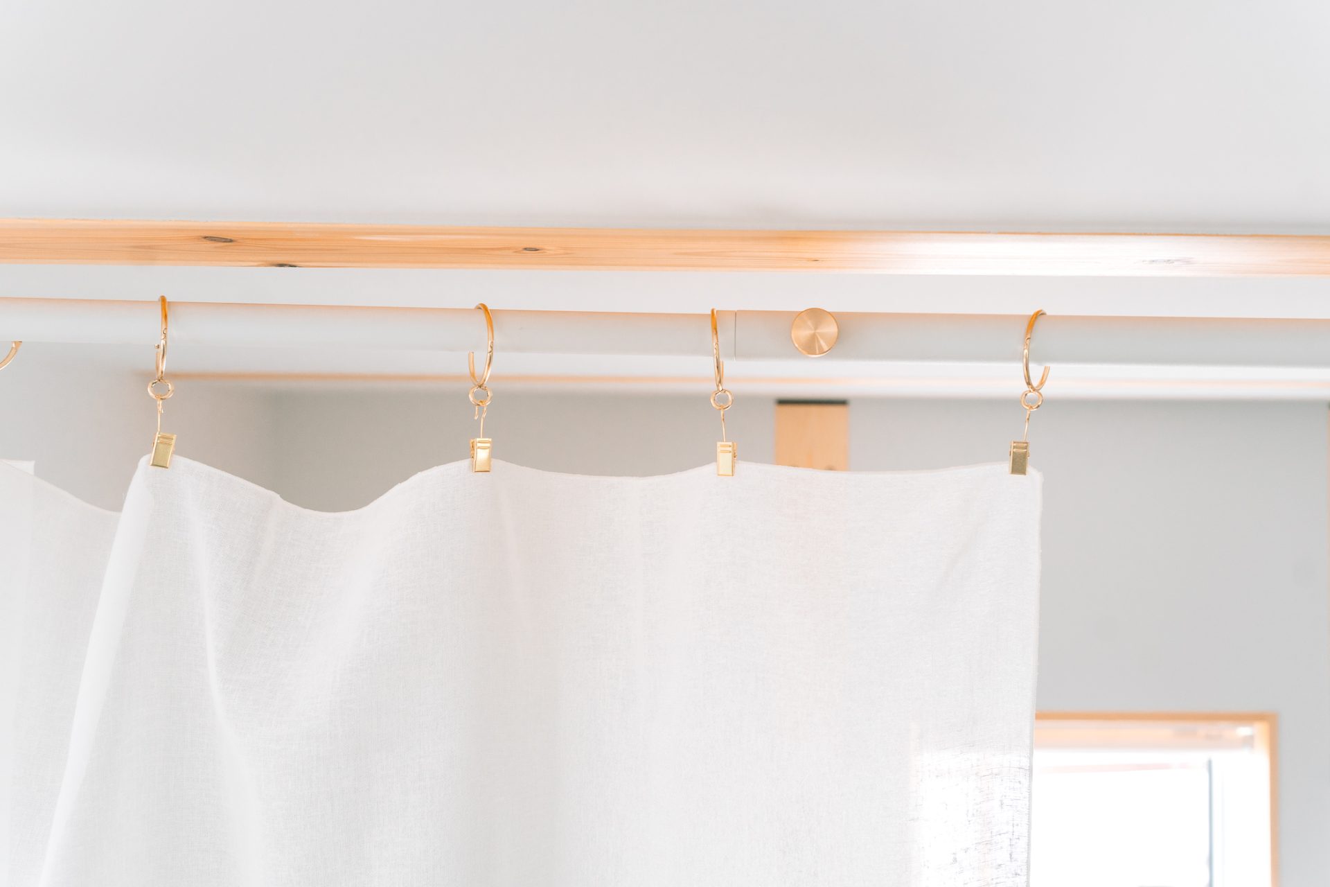 ieno textile、Tension Rod　ドローアライン、無印良品の家、木の家