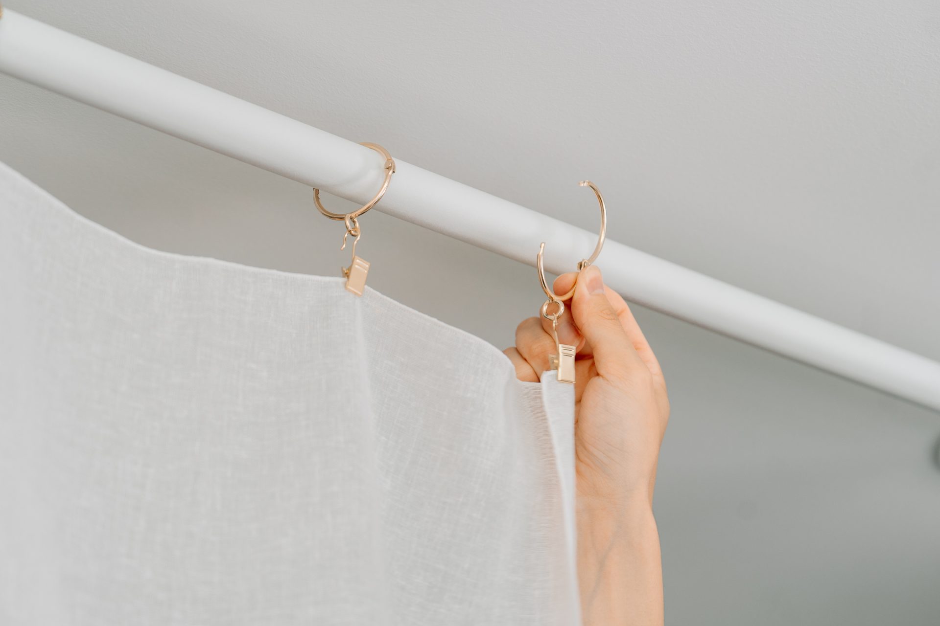ieno textile、Tension Rod　ドローアライン、ディスプレイリング