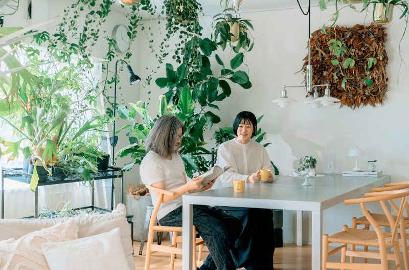 無機質の中に潤いを。植物が主役のインテリア。