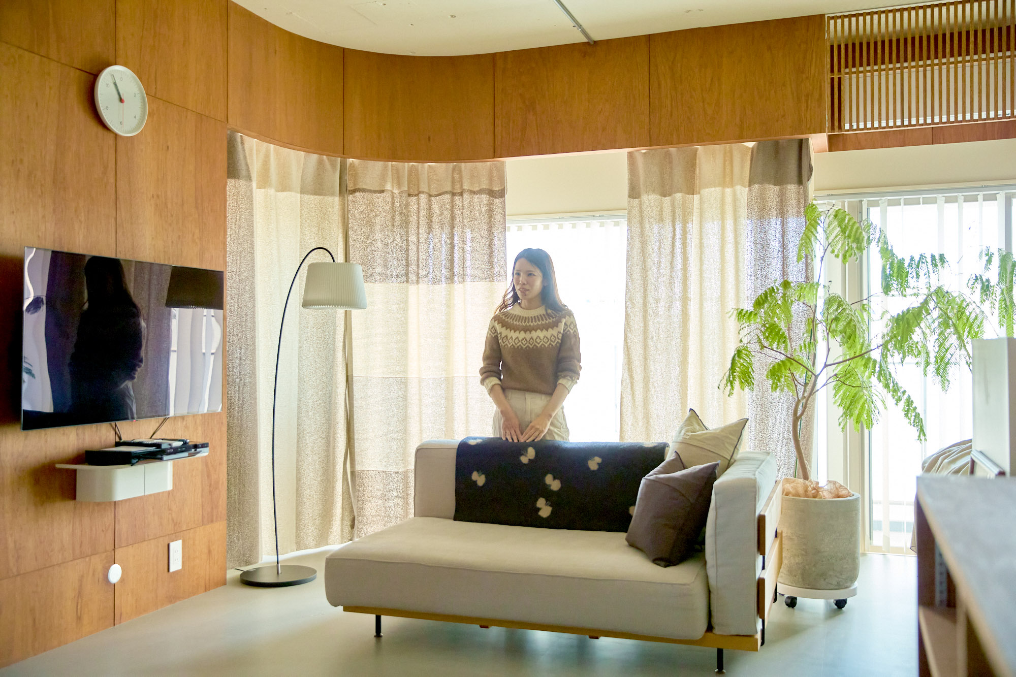 ゼロリノベ、ieno textile、カーテン、間仕切り
